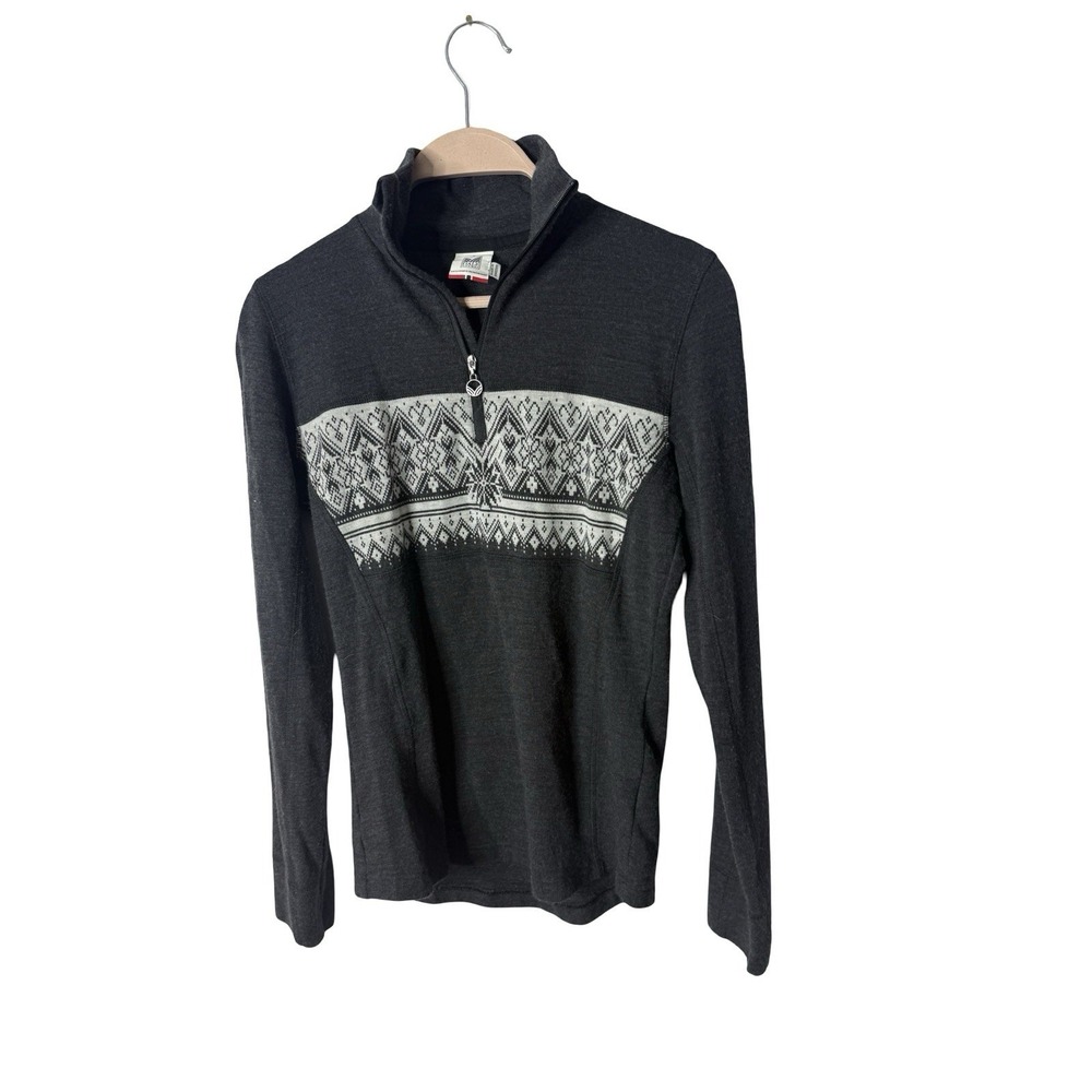Dale of Norway Moritz Basic women's Sweater 100% Merino wool 1/3 Zip Neck size M